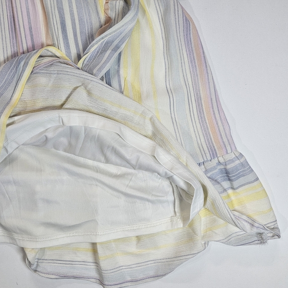 Lauren Conrad Dress Womens Small Multicolor Pastel Stripe Spring Cottagecore NEW - Picture 5 of 8